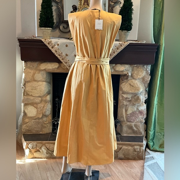 ZARA Elegant V-Neck midi Sleeveless Dress M - Picture 6 of 11